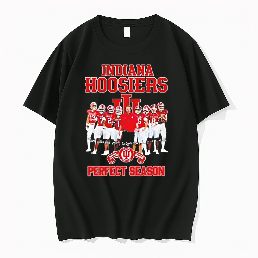 Indiana Hoosiers 2026 Perfect Season Team Players Shirts