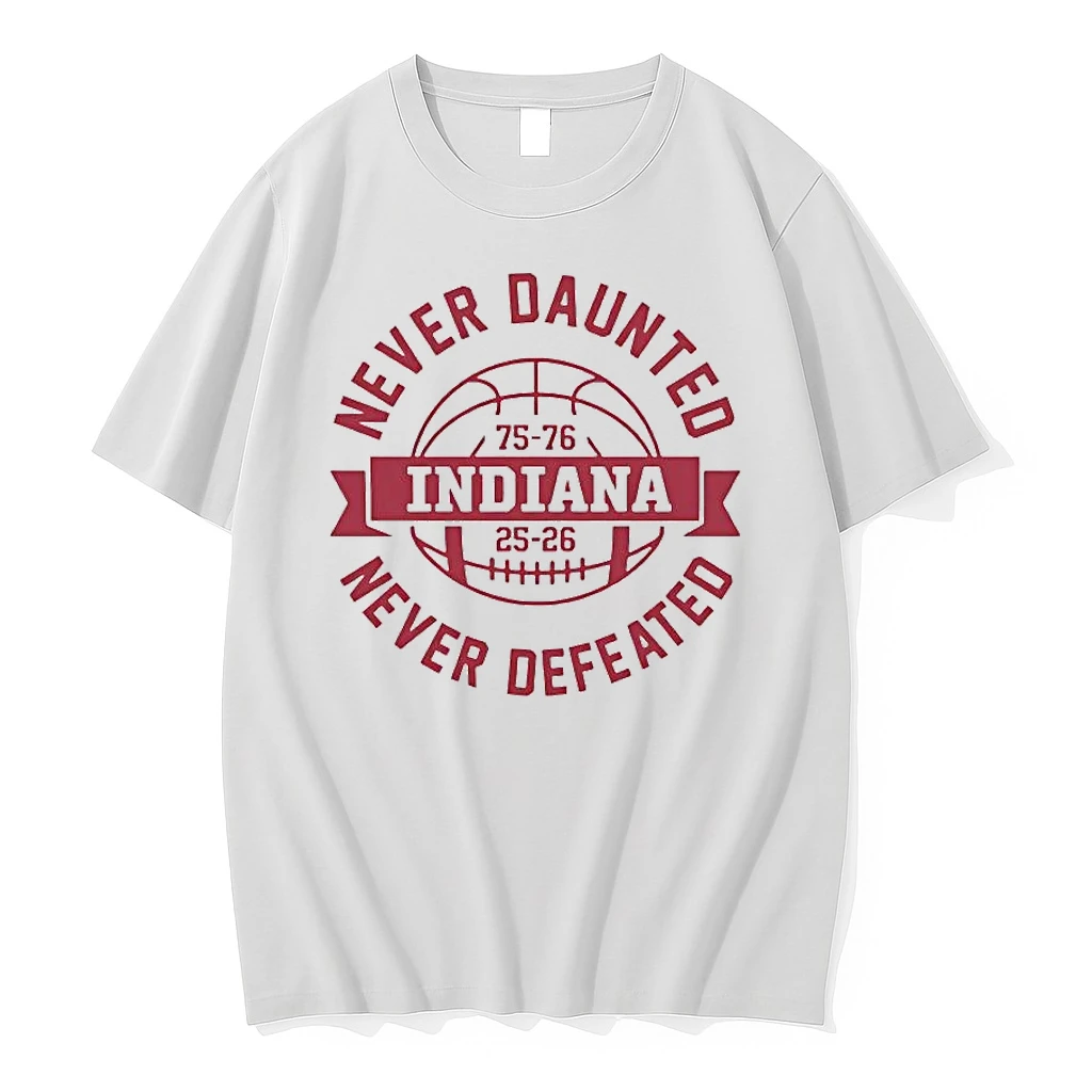Indiana Hoosiers 50 Years In The Making Never Daunted Never Defeated Shirts
