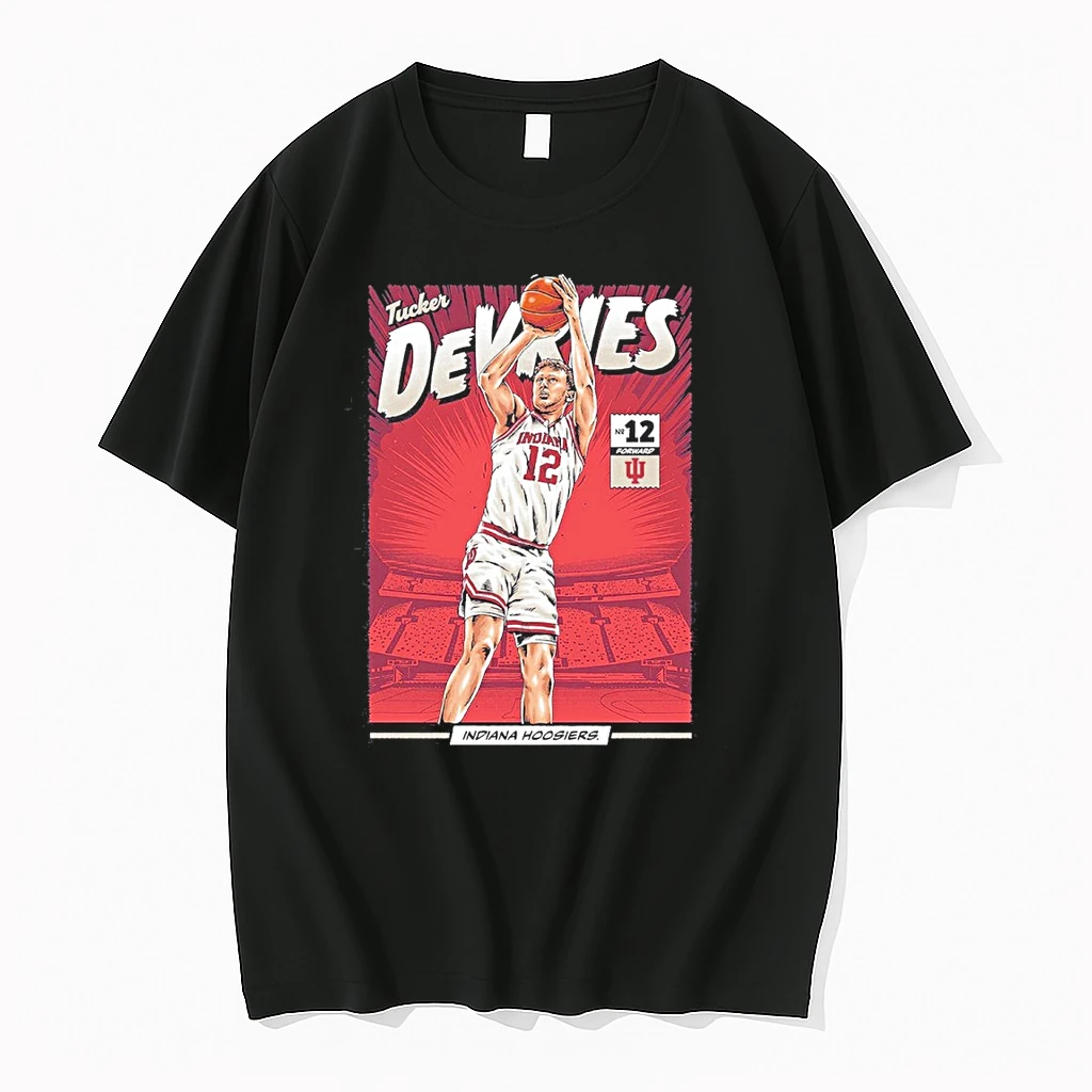 Indiana Hoosiers Basketball 12 Tucker Devries Comic Shirts