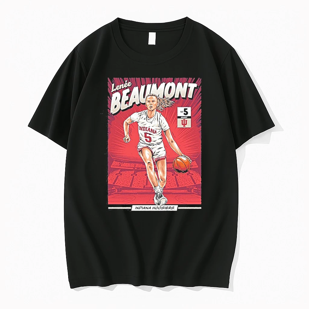 Indiana Hoosiers Basketball 5 Lenee Beaumont Comic Shirts