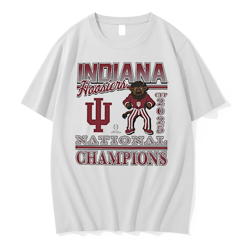 Indiana Hoosiers Cfp 2025 National Champions Mascot Shirts