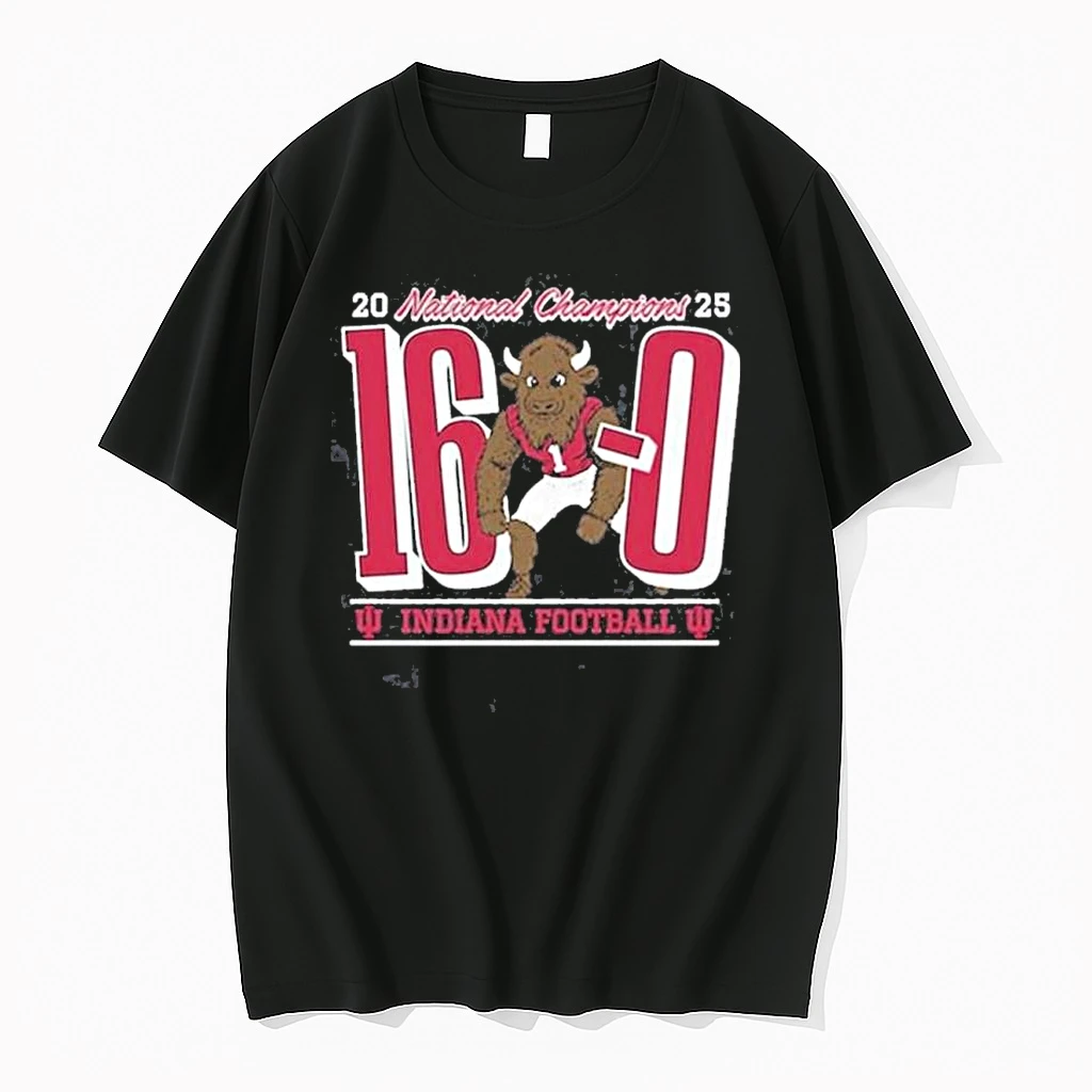 Indiana Hoosiers Cfp National Champions Bison Mascot 16 0 Shirts