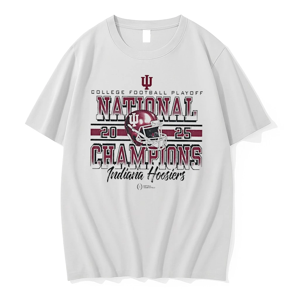 Indiana Hoosiers College Football Playoff 2025 National Champions Big Tall Helmet Shirts