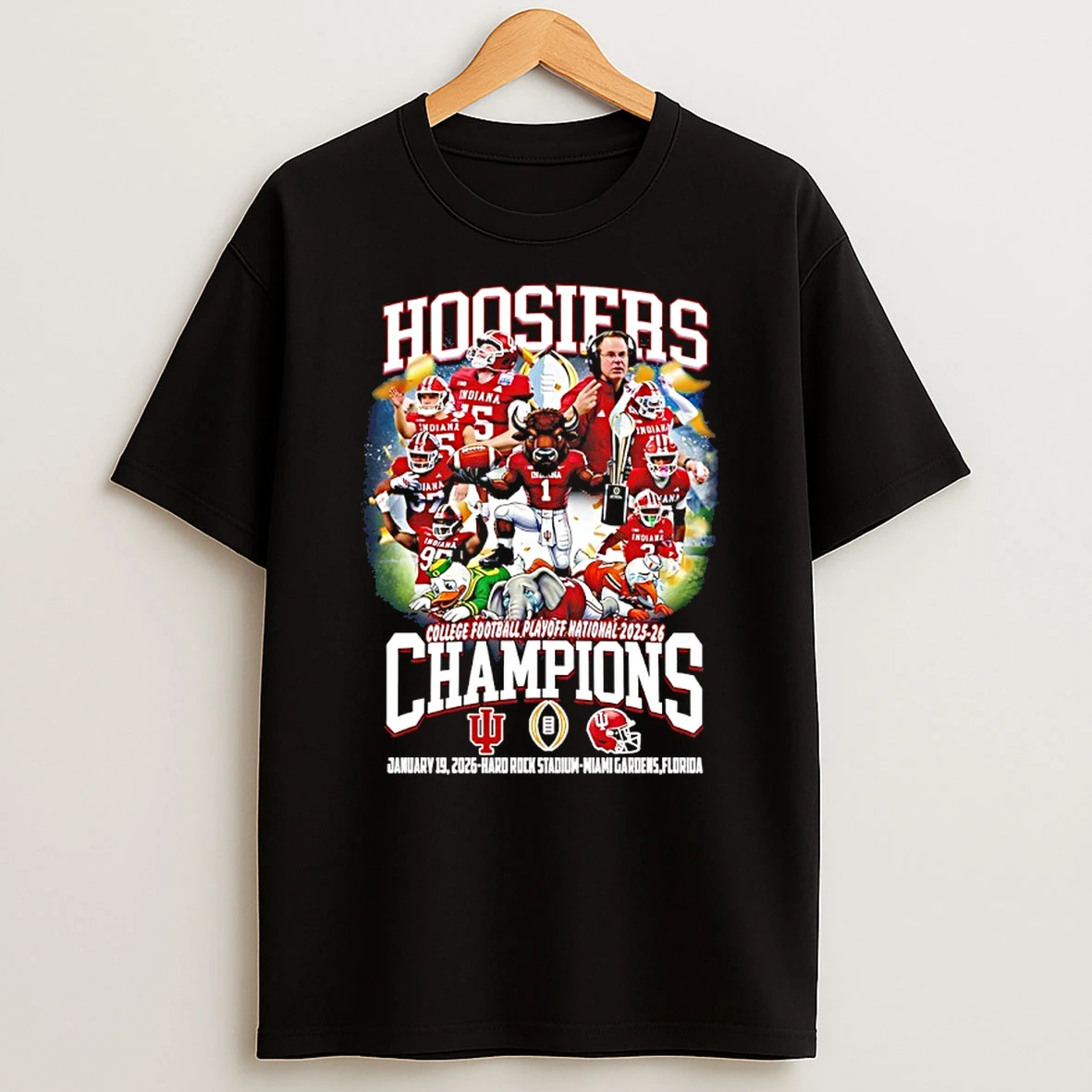 Indiana Hoosiers College Football Playoff National Champions 2025 26 Shirts