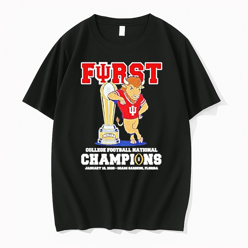 Indiana Hoosiers First Cfp National Champions Mascot Trophy Shirts