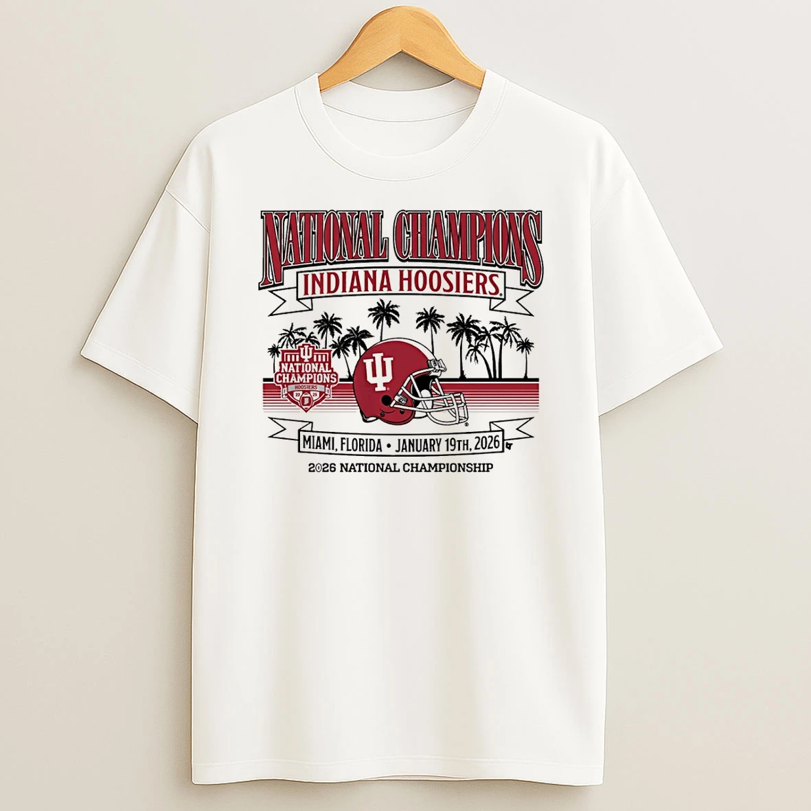 Indiana Hoosiers Football 2025 Cfp National Champions January 19 2026 Local Helmet Shirts
