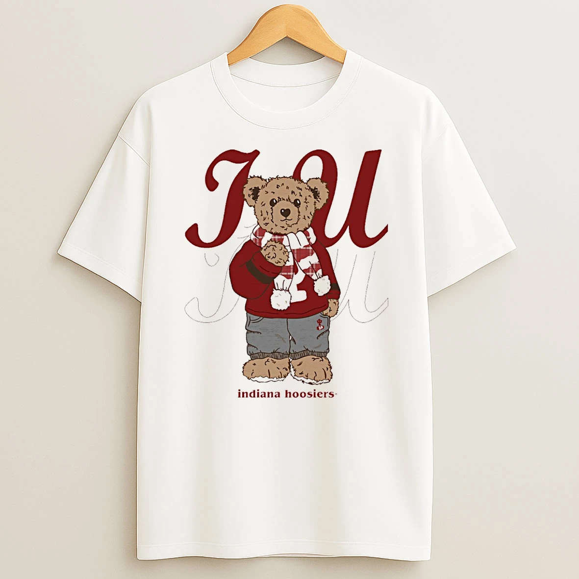 Indiana Hoosiers Iu Tan Cozy Bear Shirts
