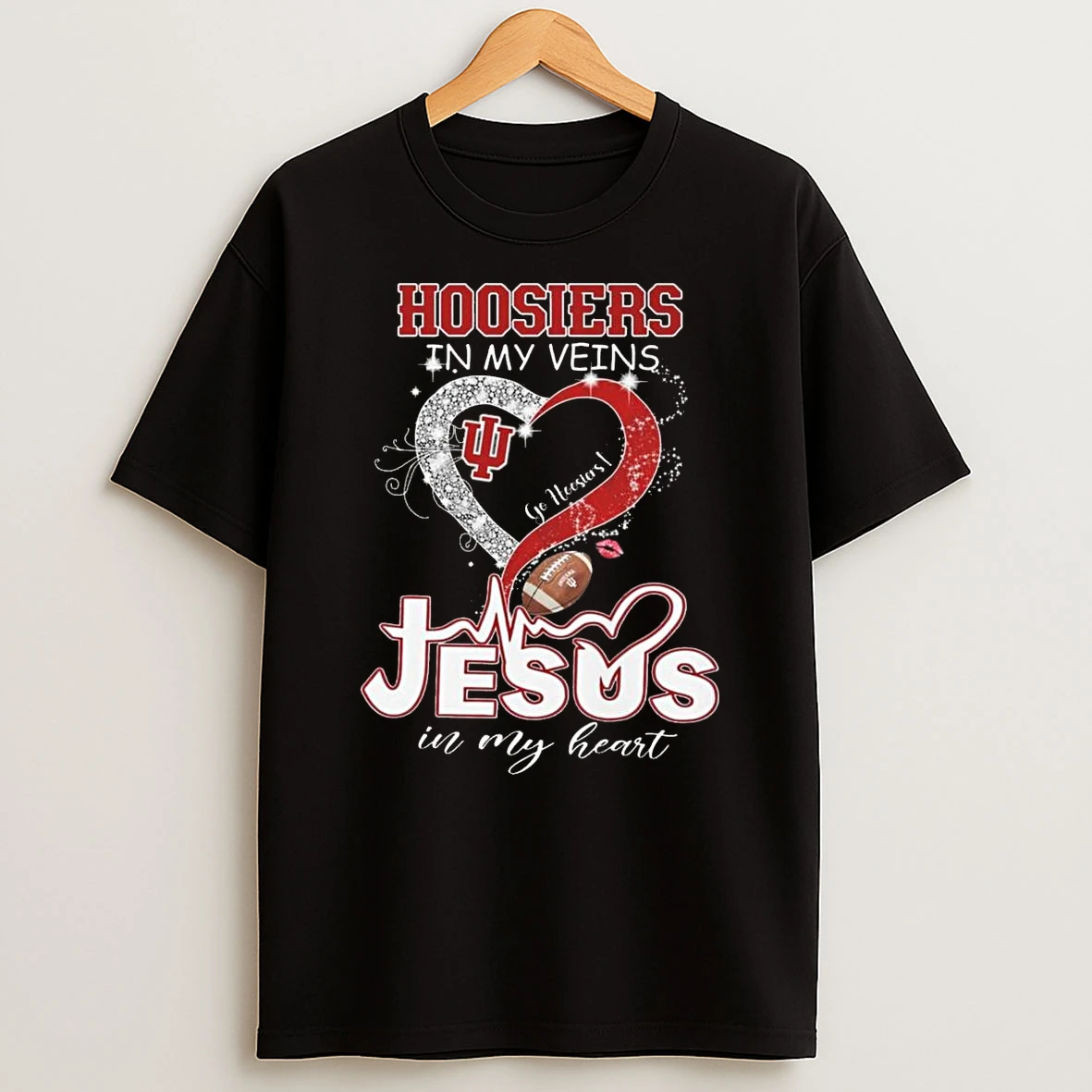 Indiana Hoosiers In My Veins Jesus In My Heart Go Hoosiers 2026 Shirts