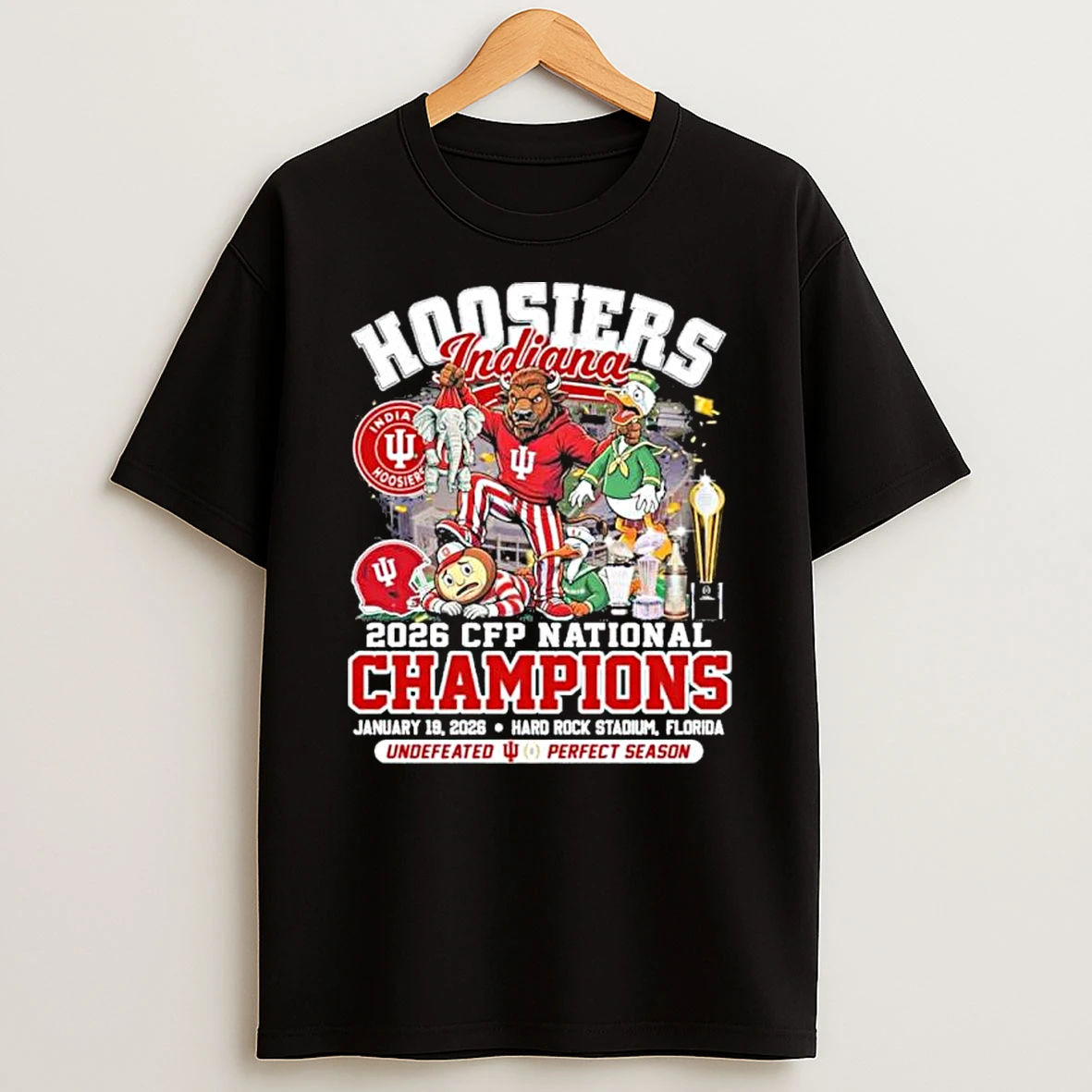 Indiana Hoosiers Mascot Beat All Team National Champions Shirts