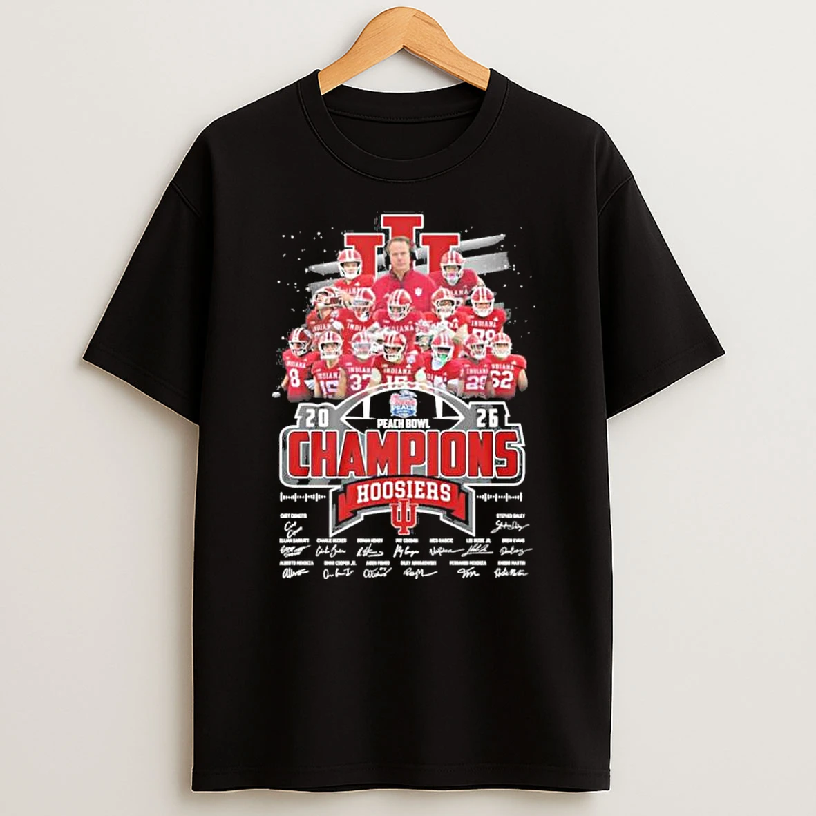 Indiana Hoosiers Peach Bowl Champions Team Shirts