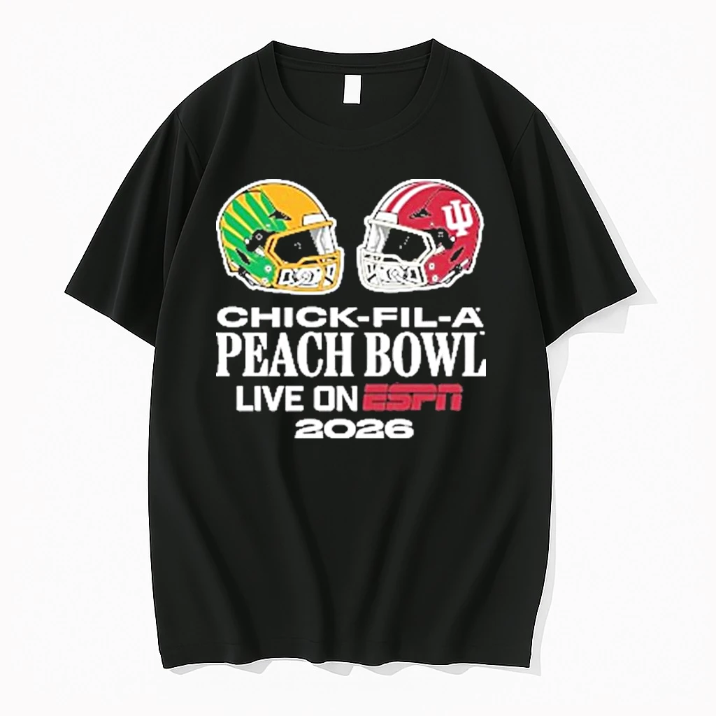 Indiana Hoosiers Peach Bowl Stadium Match Up Vs Oregon Shirts