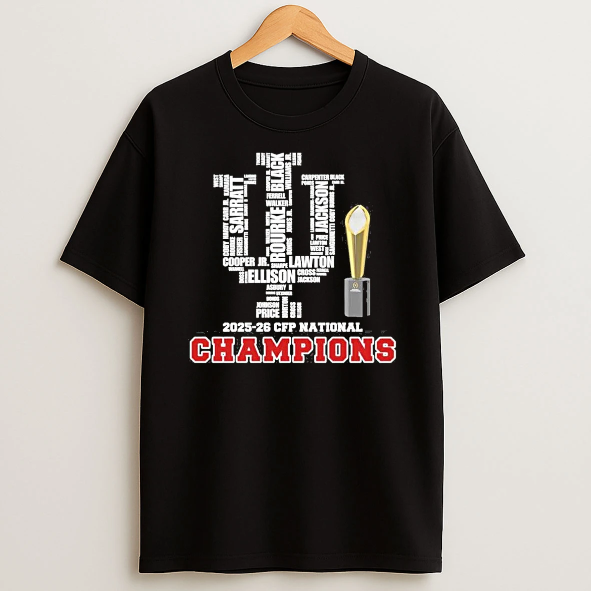 Indiana Hoosiers Trophy Player Names Cfp National Champions Shirts