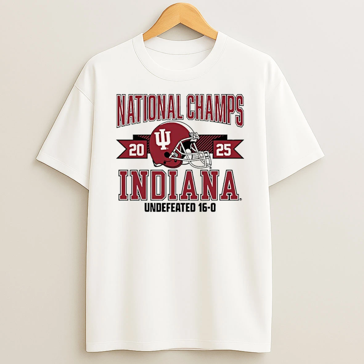 Indiana Hoosiers Undefeated 16 0 2025 Cfp National Champions Helmet Shirts