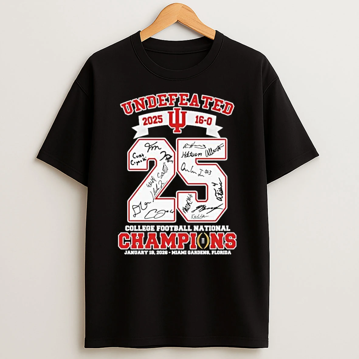 Indiana Hoosiers Undefeated 16 0 Cfp National Champions Shirts