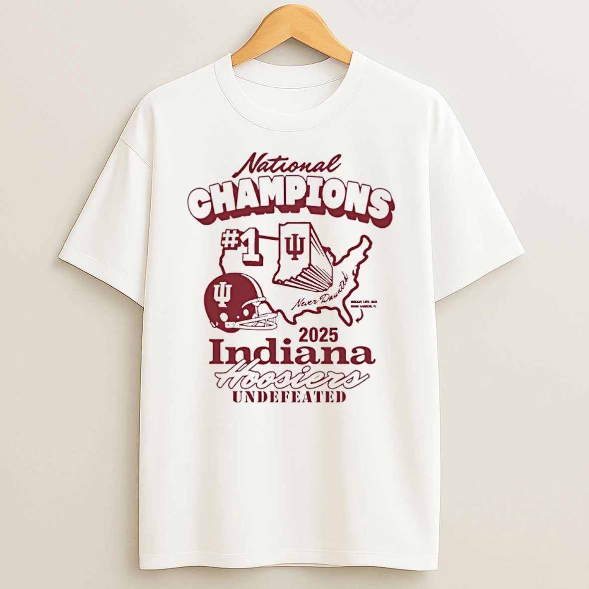 Indiana Hoosiers Undefeated Cfp 2026 National Champions Never Daunted Shirts