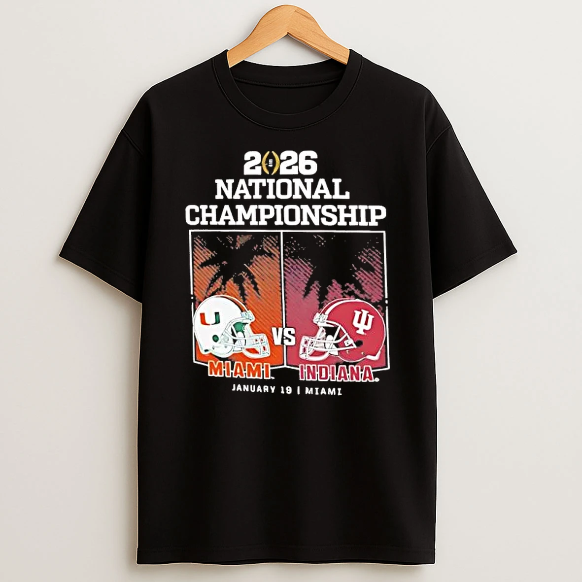 Indiana Hoosiers Vs Miami Hurricanes 2026 National Championship Dual Box Shirts