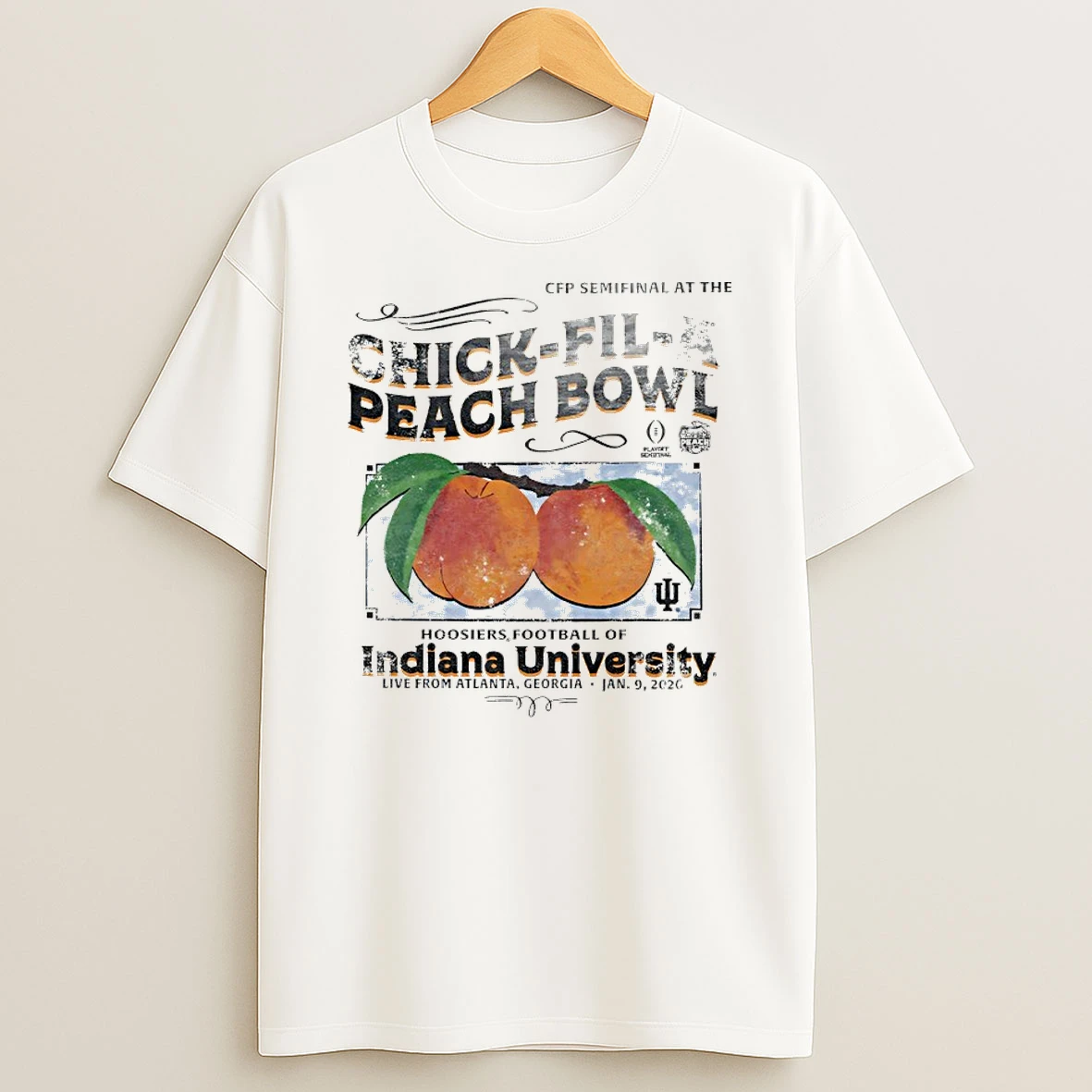 Indiana University Football 2026 Chick Fil A Peach Bowl Vintage Shirts