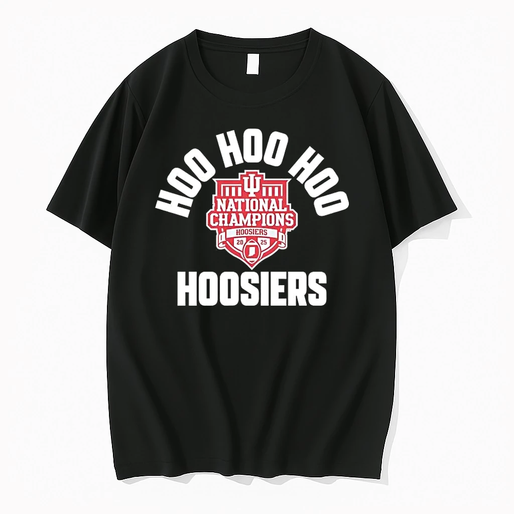 Indiana Football Hoo Hoo Hoo Hoosiers 2025 Cfp National Champions Shirts