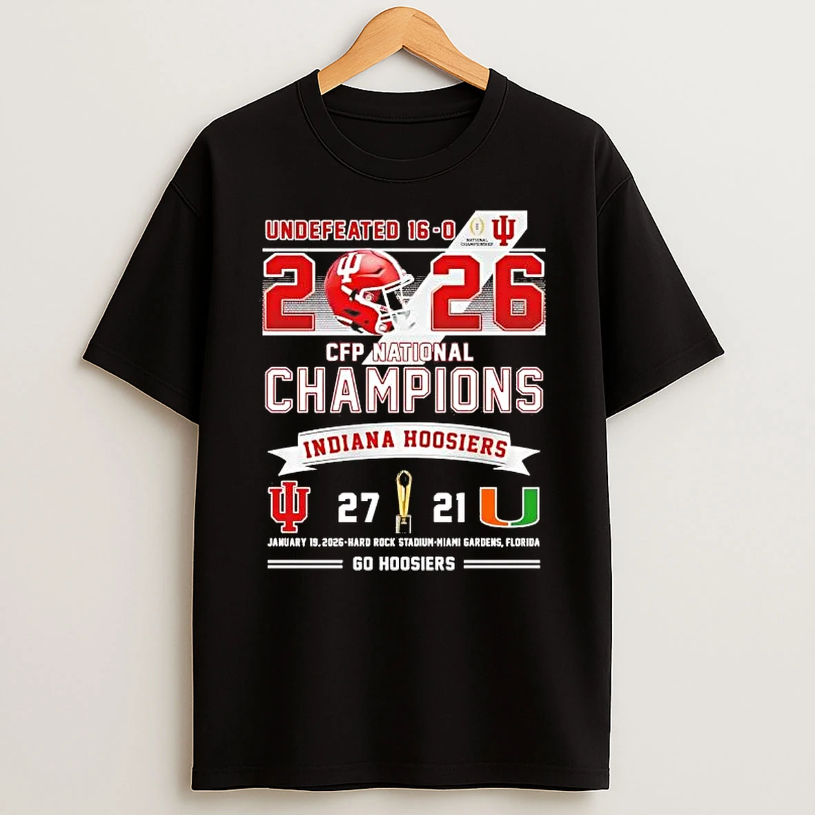 Indiana Football Undefeated 2026 Cfp National Champions Shirts