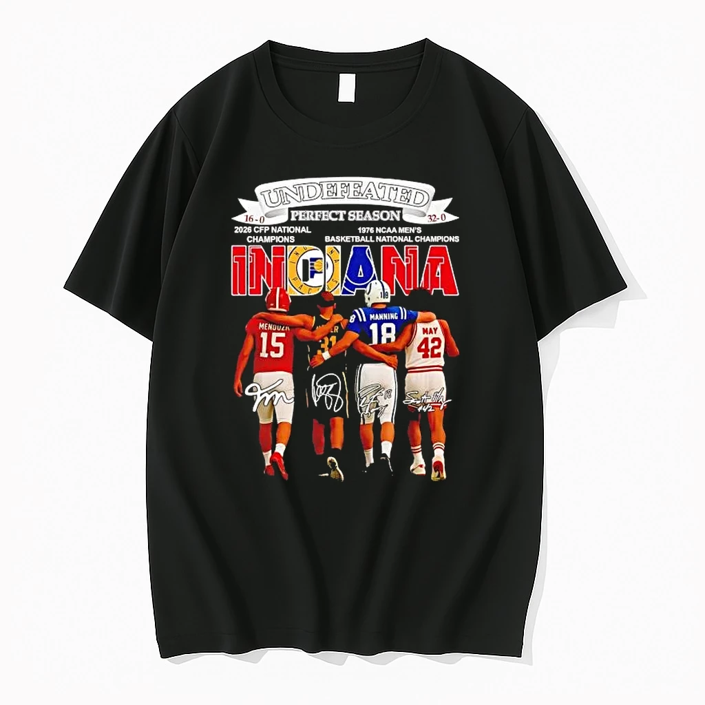 Indiana Sports Teams Undefeated 2025 Perfect Season Players Shirts