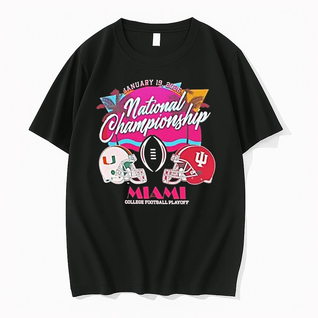 Indiana Vs Miami 2026 Cfp National Championship Bound Sunset Shirts