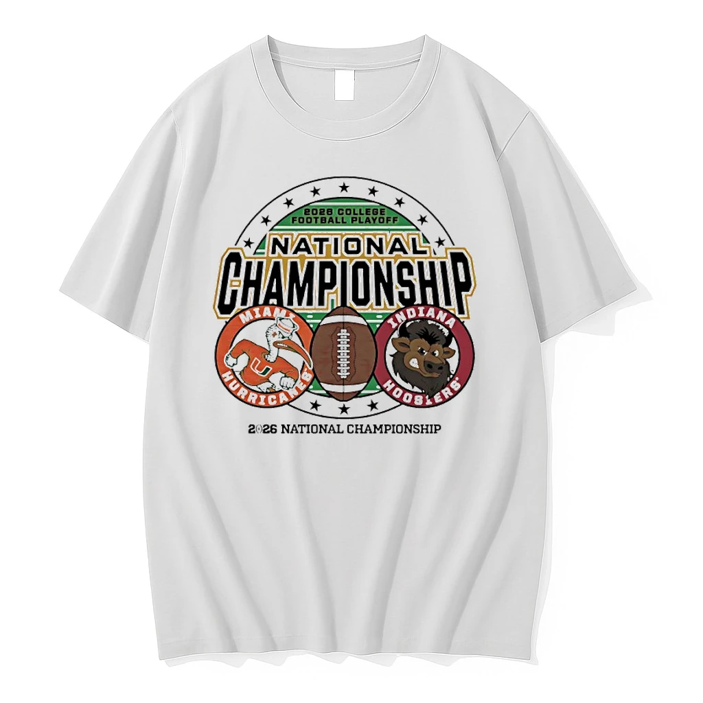 Indiana Vs Miami 2026 Cfp National Championship Game Mascot Shirts