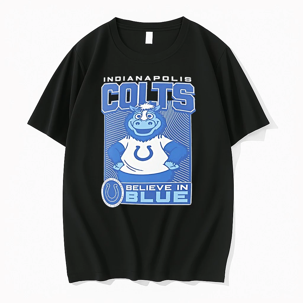 Indianapolis Colts Mascot Believe In Blue Shirts