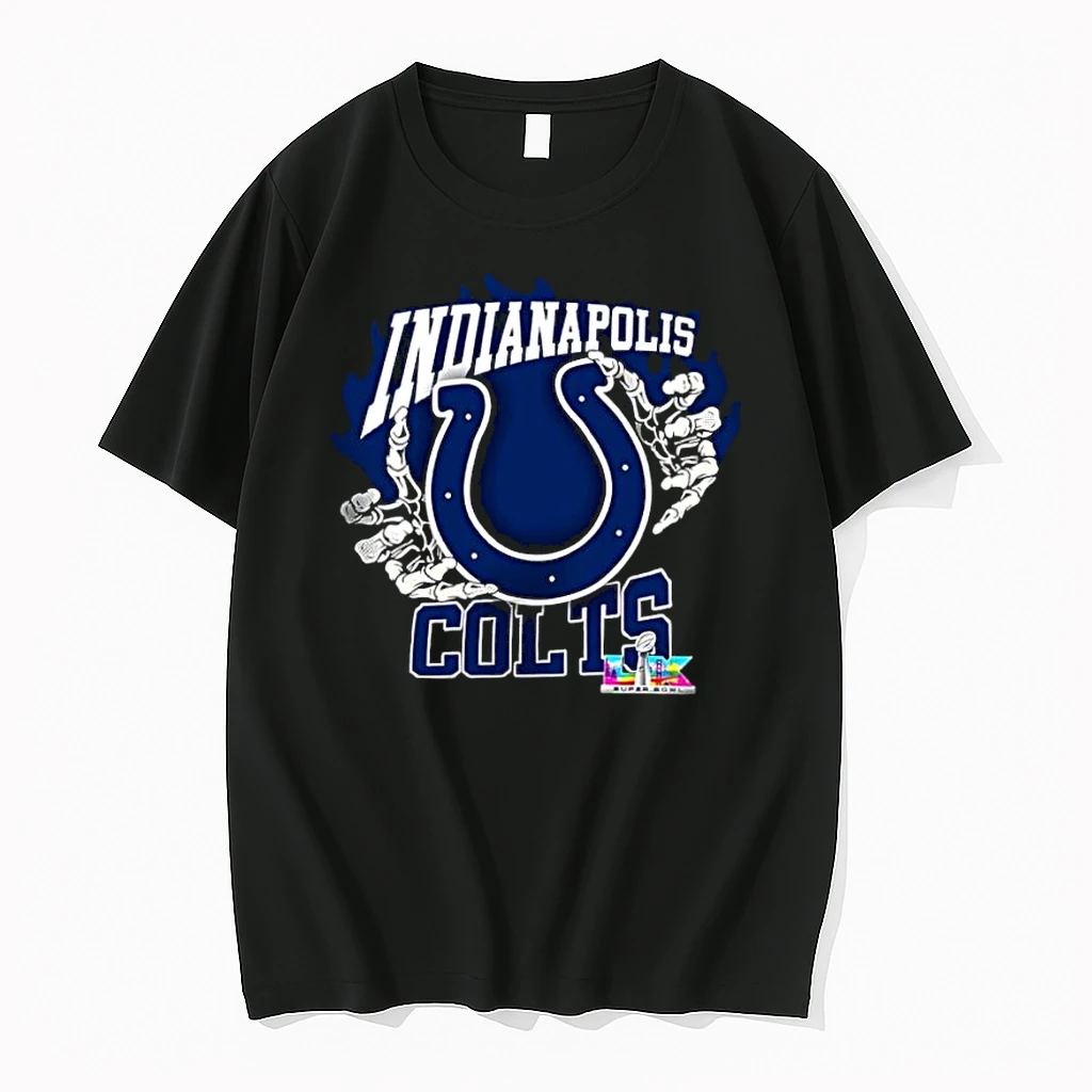 Indianapolis Colts Skeleton Hands Flaming Logo Lx Super Bowl Championship Shirts