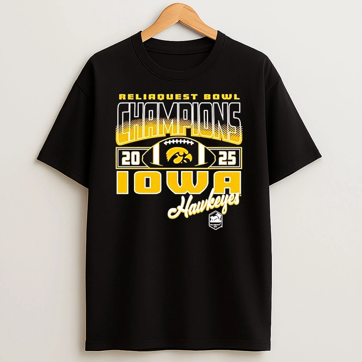 Iowa Hawkeyes 2025 Reliaquest Bowl Champions Football Shirts