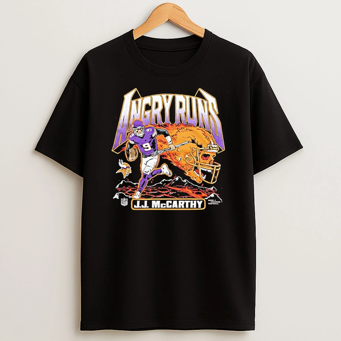 J J Mccarthy Minnesota Vikings Angry Runs 2025 Shirts