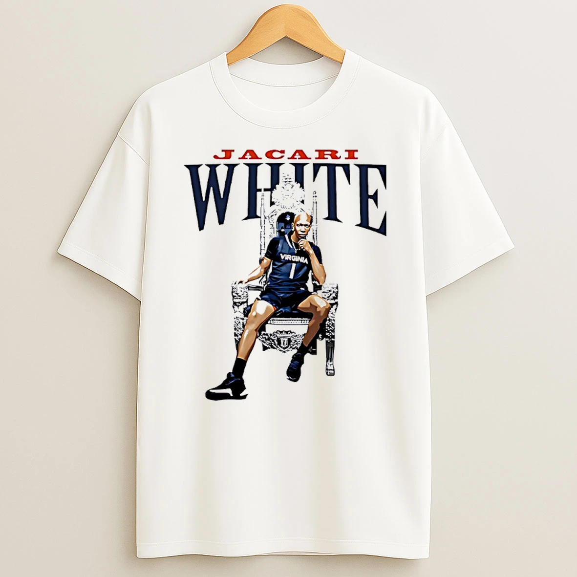 Jacari White 6 Of Virginia Cavaliers Mens Basketball Illustrated Shirts