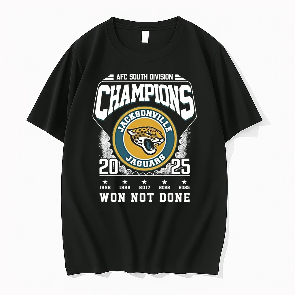 Jacksonville Jaguars Afc South Division Champions Won Not Done 1998 2025 Logo Shirts