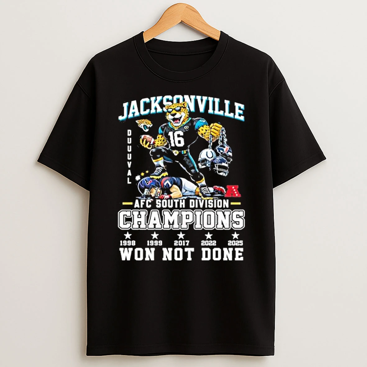 Jacksonville Jaguars Mascot 2025 Afc South Champions Won Not Done Shirts