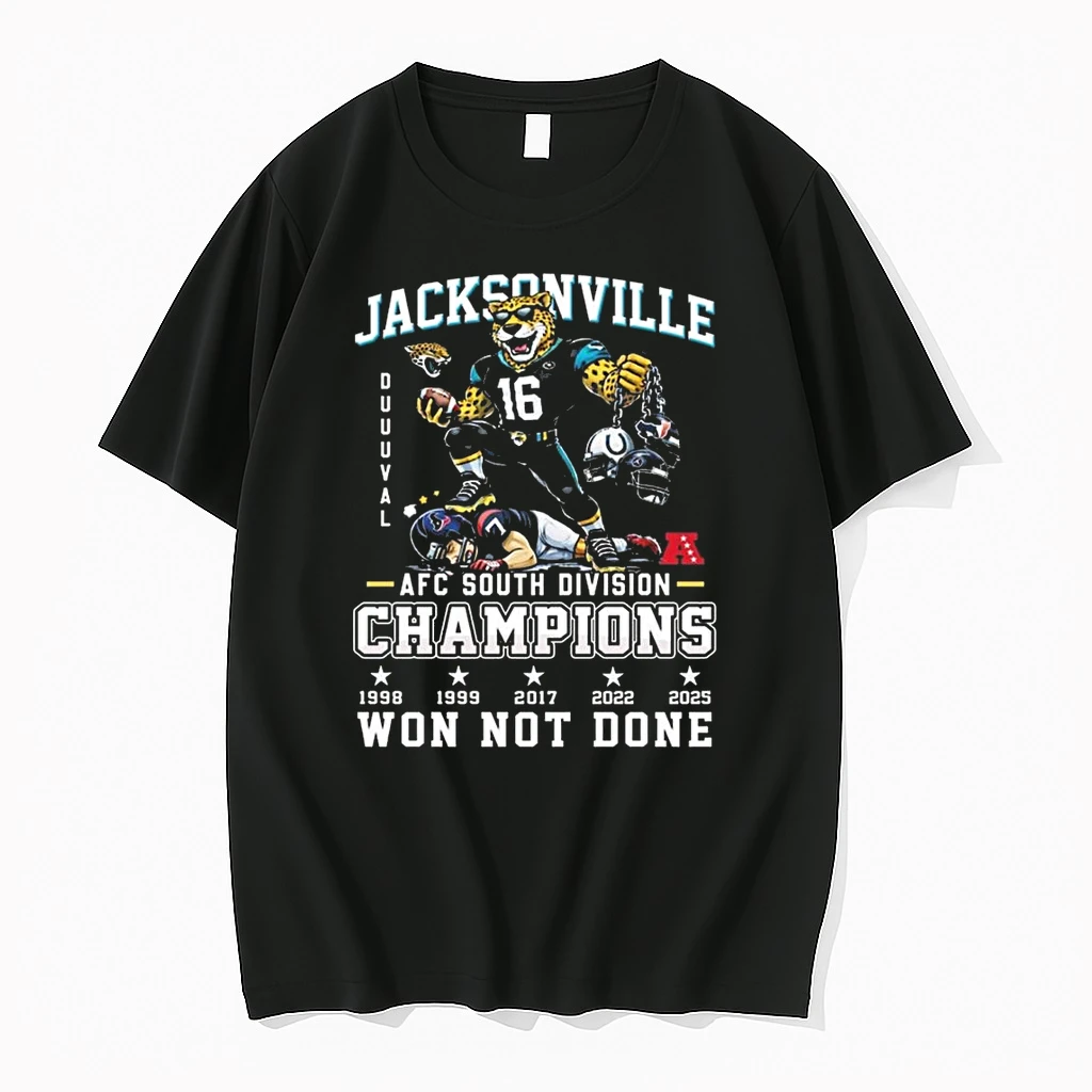 Jacksonville Jaguars Mascot Afc South Division Champions Won Not Done 2025 Shirts