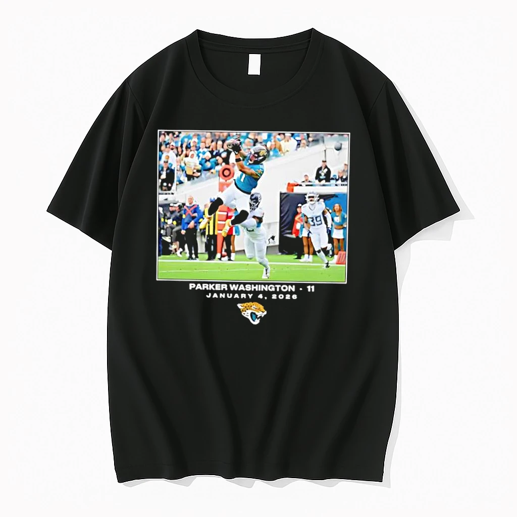 Jacksonville Jaguars Parker Washington Black Nfl Flash Features Week 18 Shirts