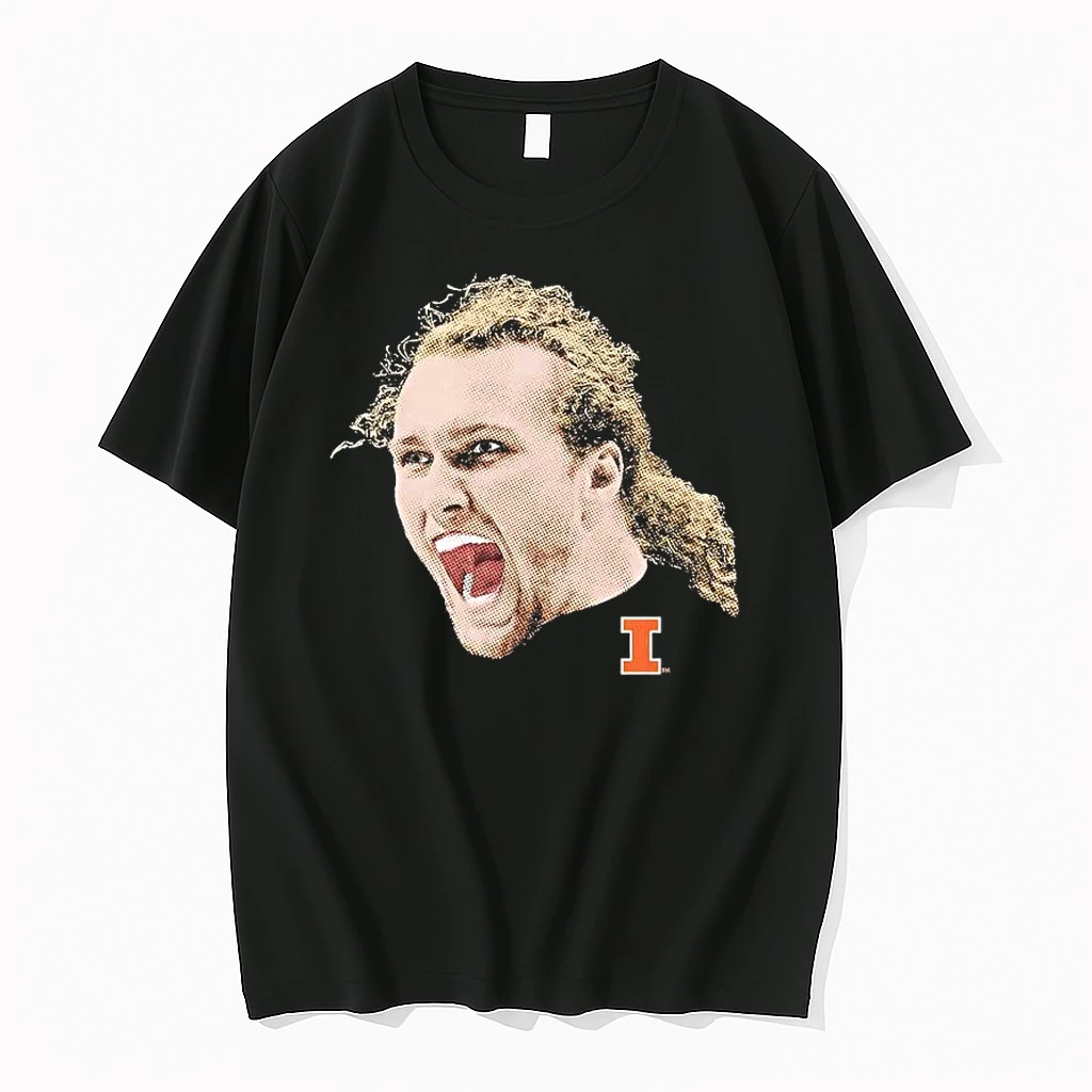Jake Davis Portrait Head Illinois Fighting Illini Shirts