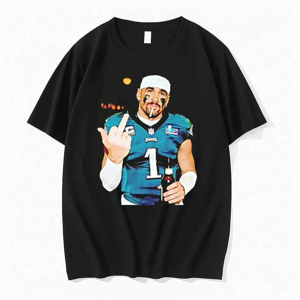 Jalen Hurts Middle Finger Smoking Shirts