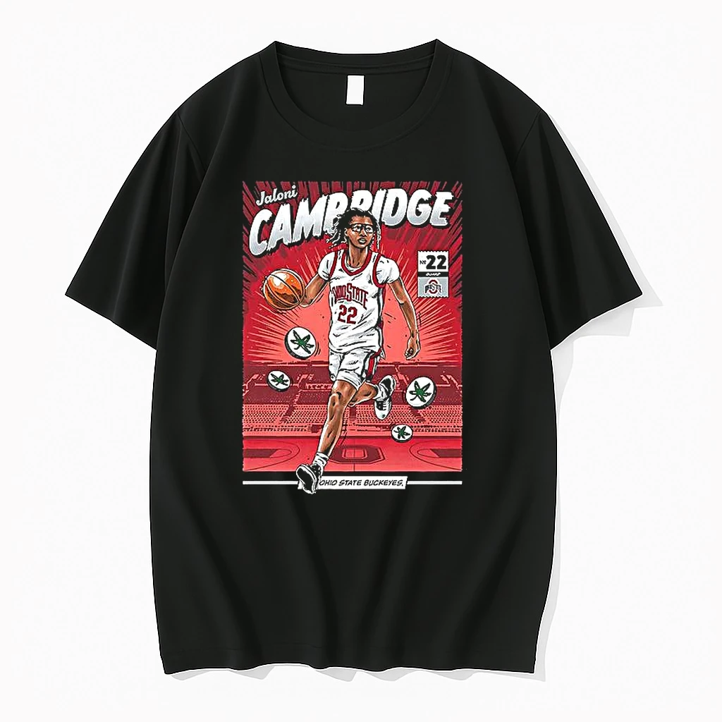 Jaloni Cambridge Ohio State Buckeyes Ncaa Mens Basketball Number 22 Comic Woman Shirts