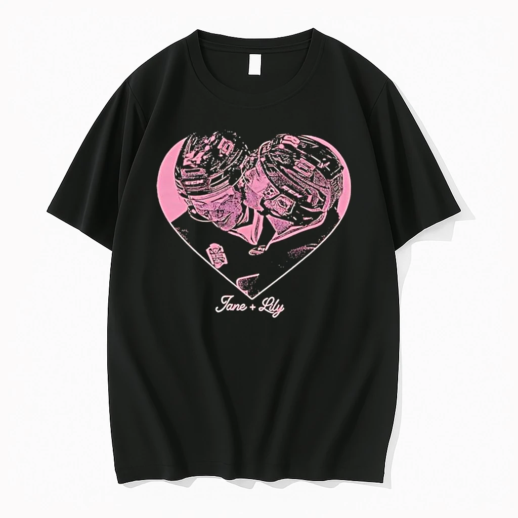 Jane And Lily Heart Hockey Shirts