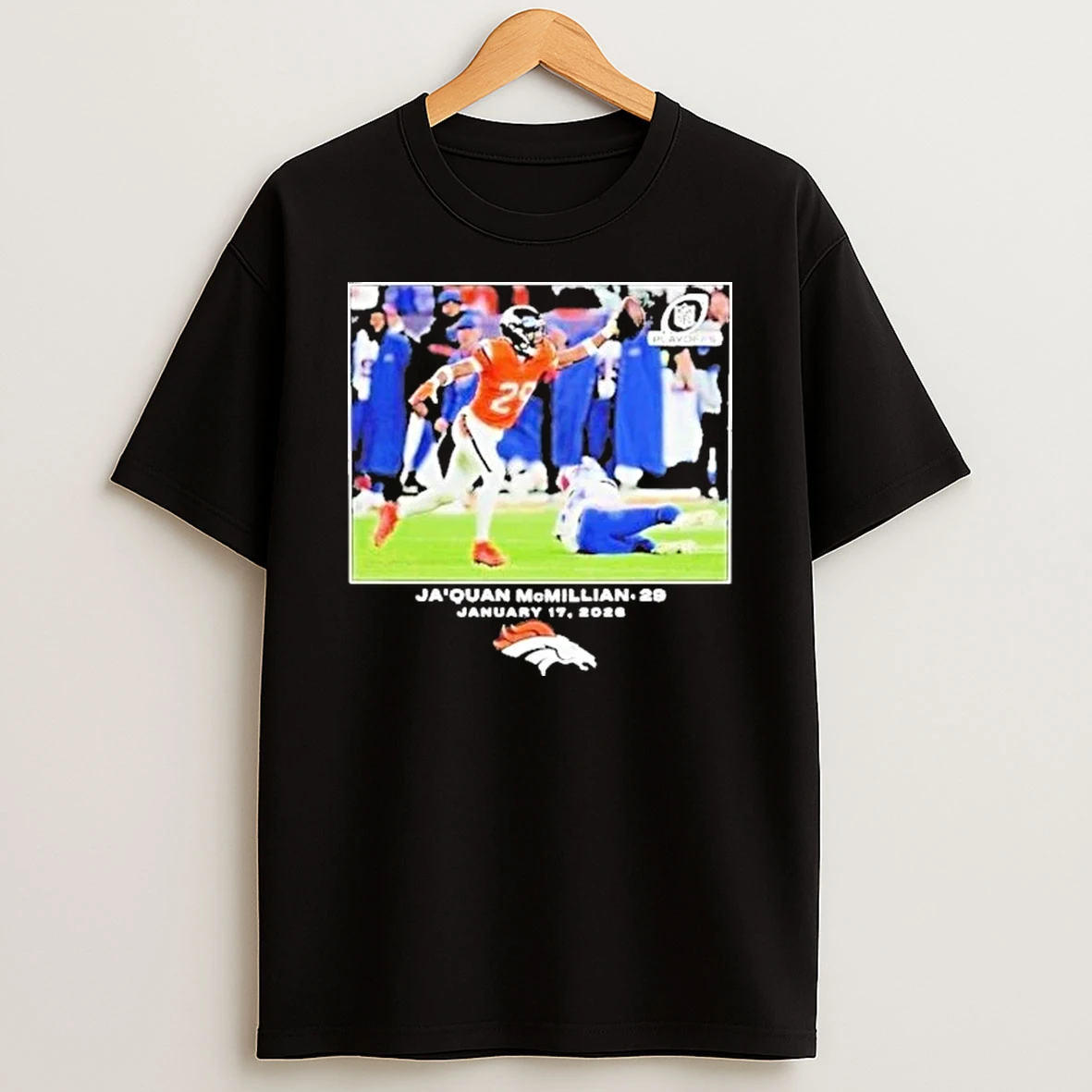 Jaquan Mcmillian Denver Broncos 1 17 2026 Nfl Flash Features Shirts