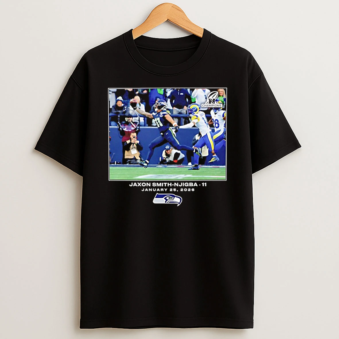 Jaxon Smith Njigba Seattle Seahawks 2026 Nfl Week 21 Moment Shirts