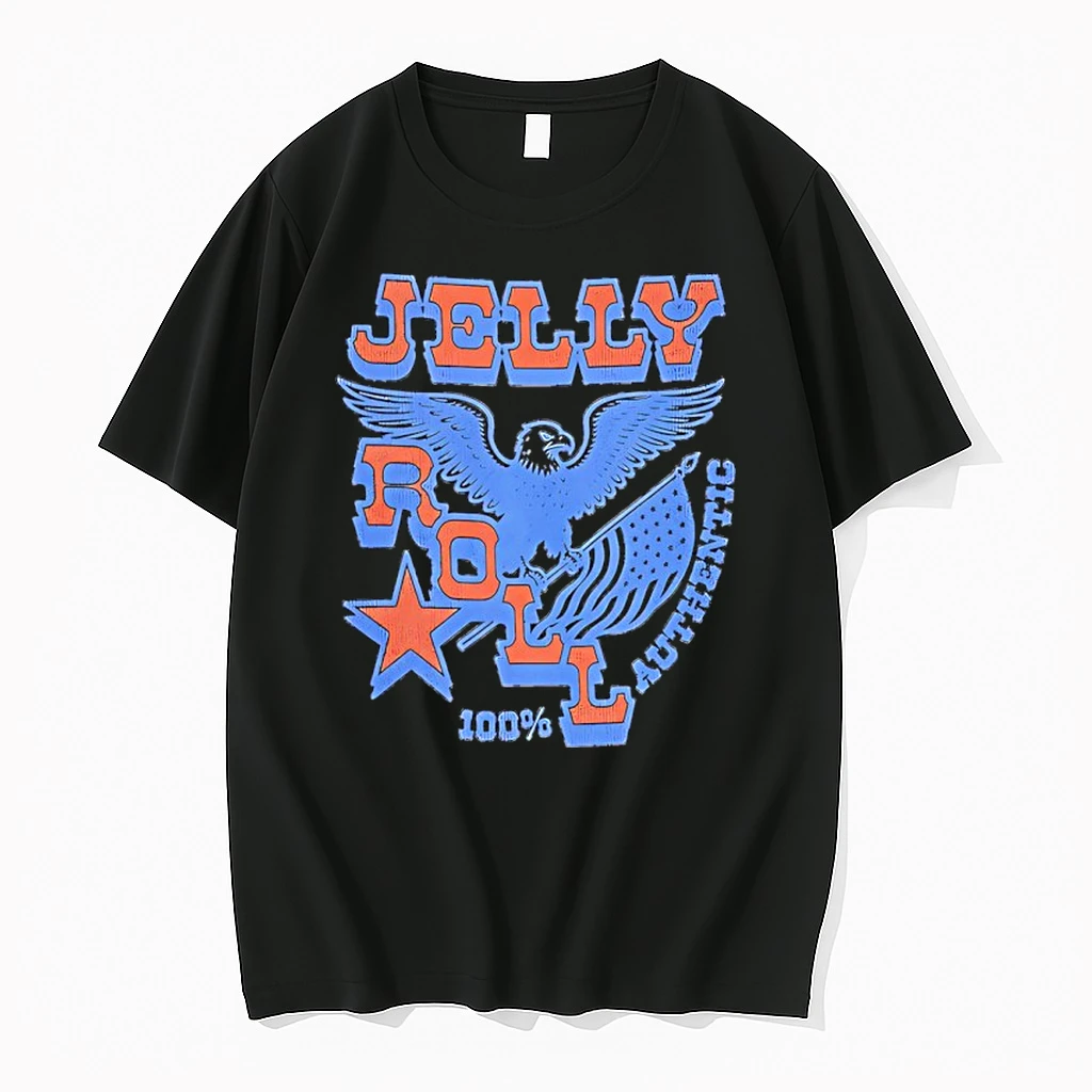 Jelly Roll Eagle Flag Graphic Shirts