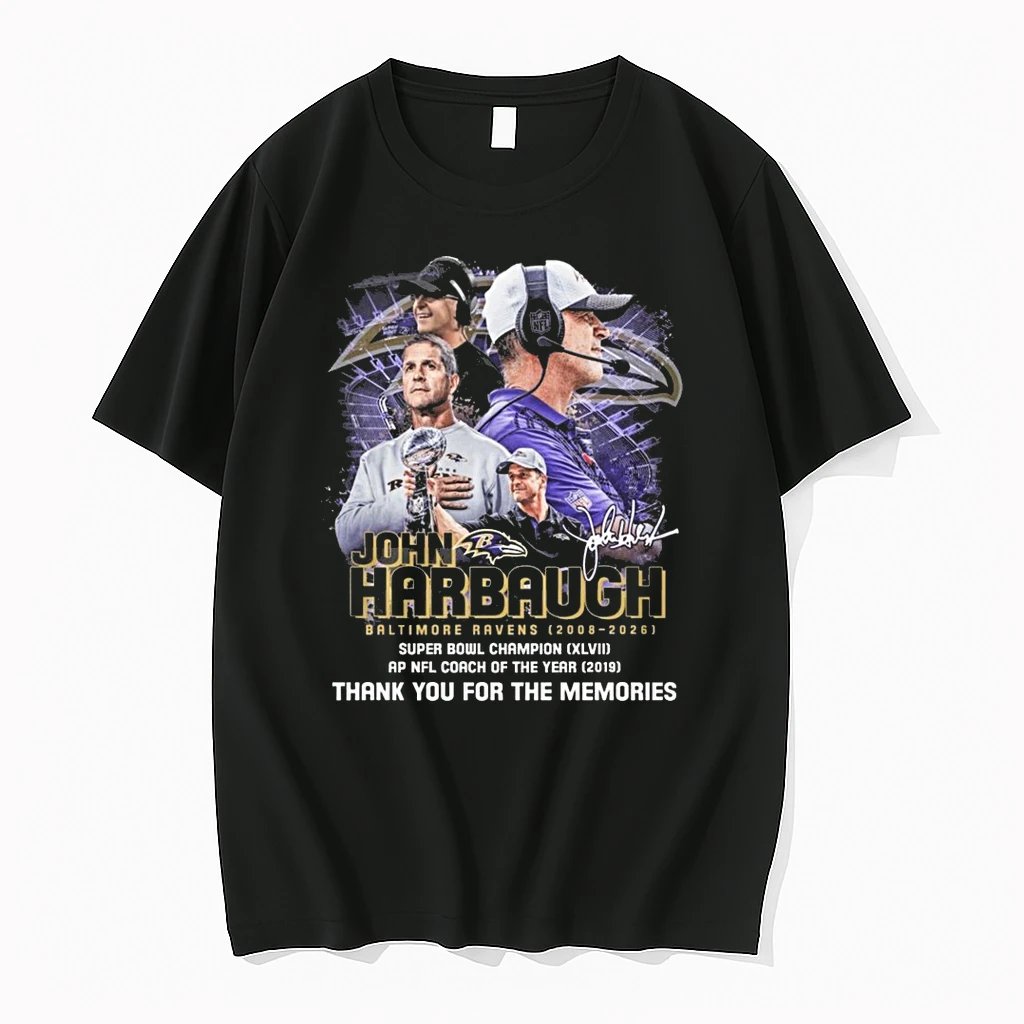 John Harbaugh Baltimore Ravens 2008 2026 Signatures Thank You For The Memories Shirts
