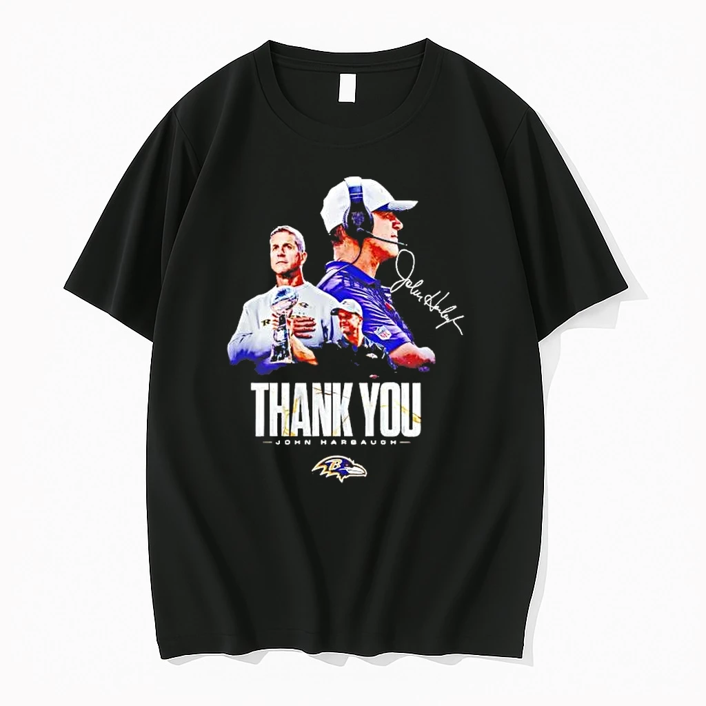 John Harbaugh Thank You Ravens Coach Signature Shirts
