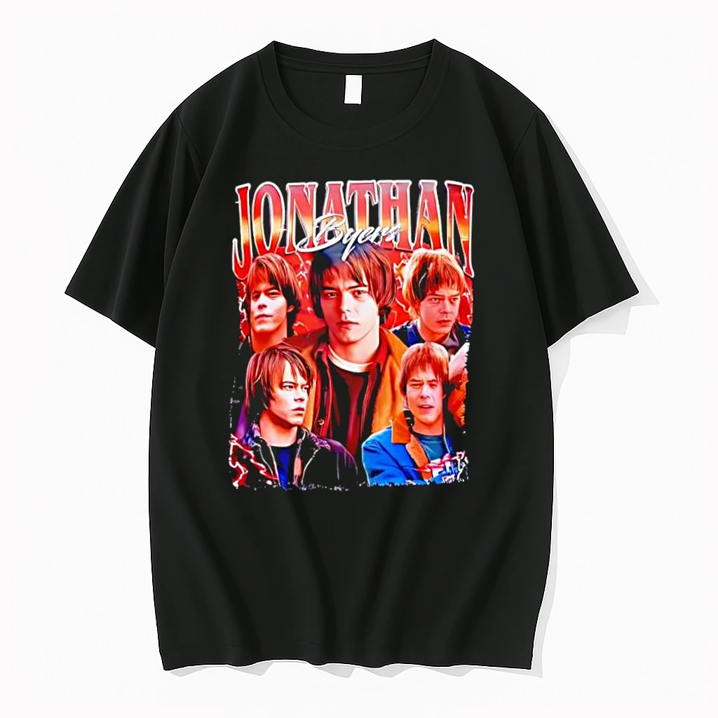 Jonathan Byers Stranger Things Retro 90s Bootleg Style Shirts