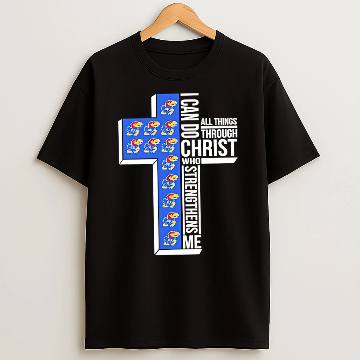 Kansas Jayhawks Womens Basketball I Can All Things Do Through Christ Who Strengthens Me Shirts