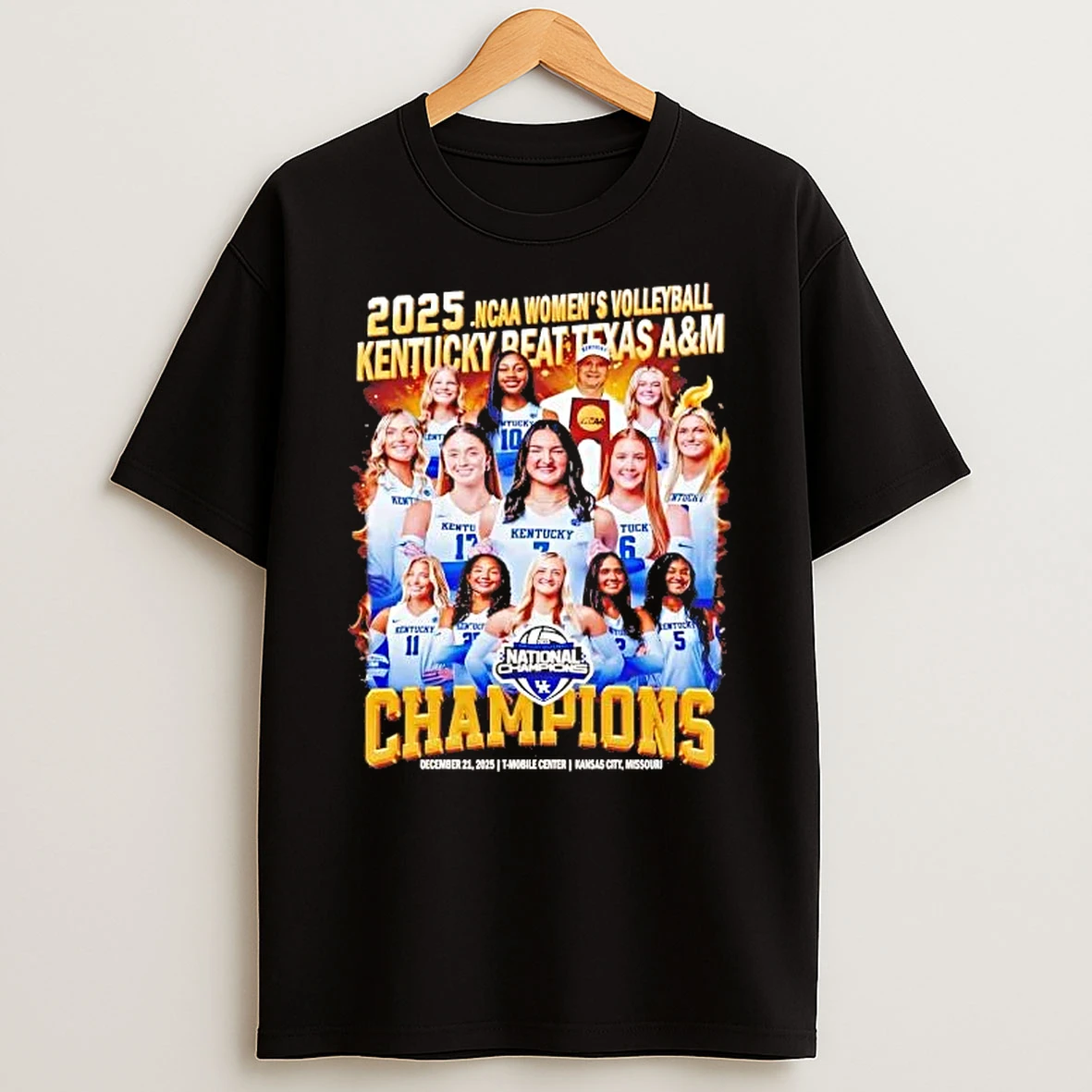 Kentucky Beat Aggies 2025 Ncaa Womens Volleyball National Champions Shirts