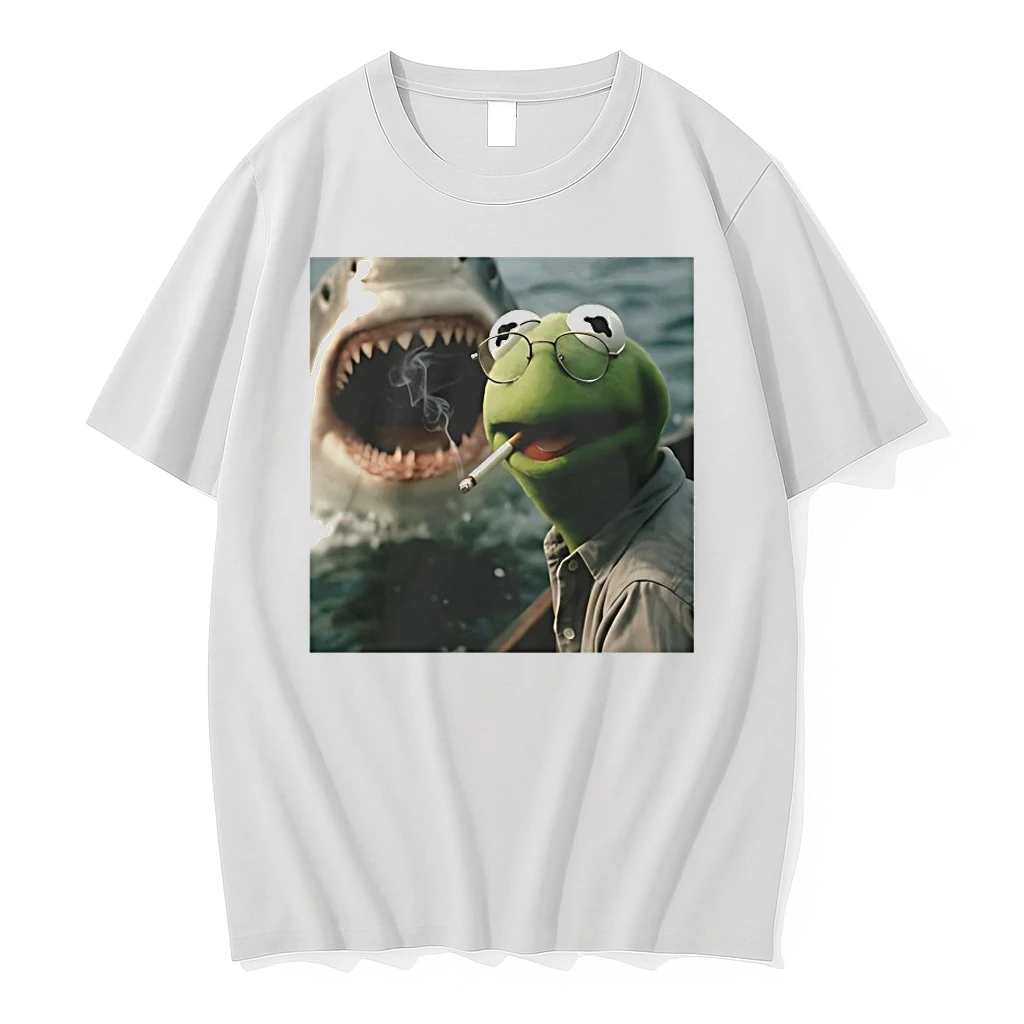 Kermit The Frog Smoking Jaws Muppet Meme Shirts