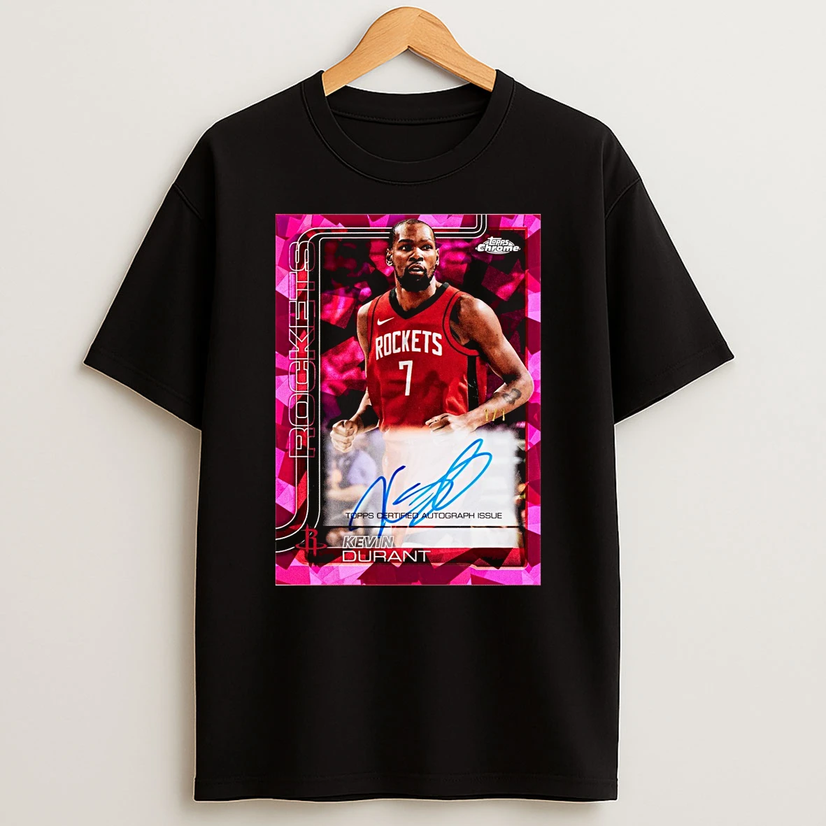 Kevin Durant Rockets Topps Certified Autograph Issue 2026 Series 1 Signature Card Shirts