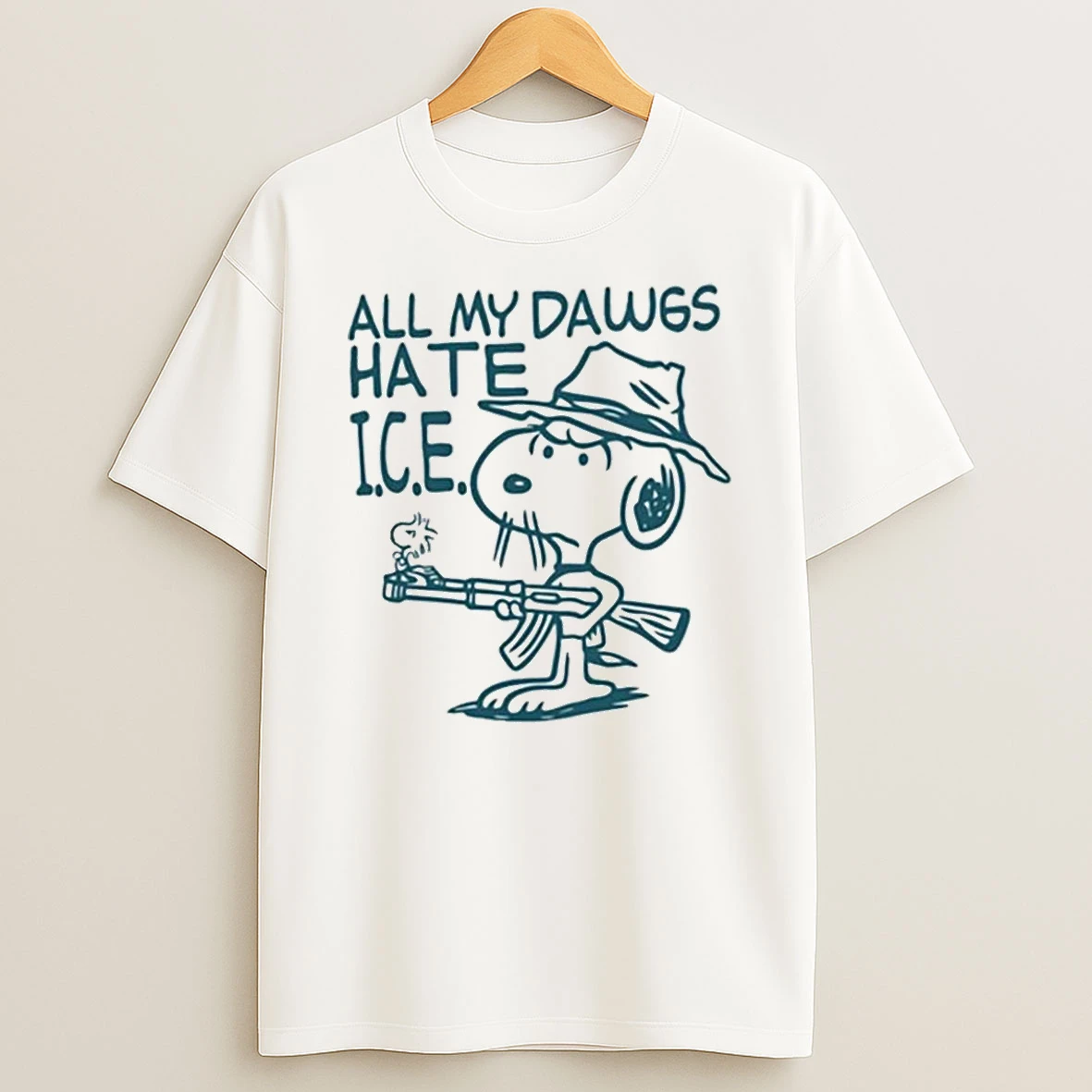 Kevin Ku Wearing All My Dawgs Hate Ice Shirts